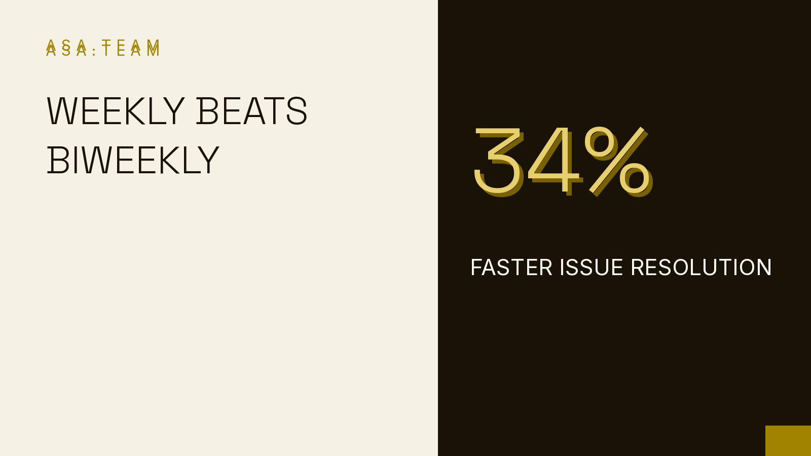 Weekly status reporting resolves project issues 34% faster than biweekly — status cadence benchmark
